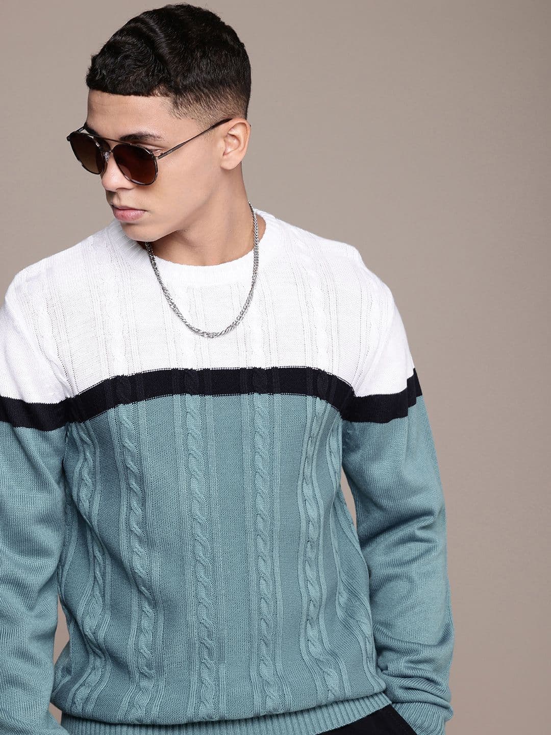 The Roadster Life Co. Colourblocked Pullover Sweater - view 1