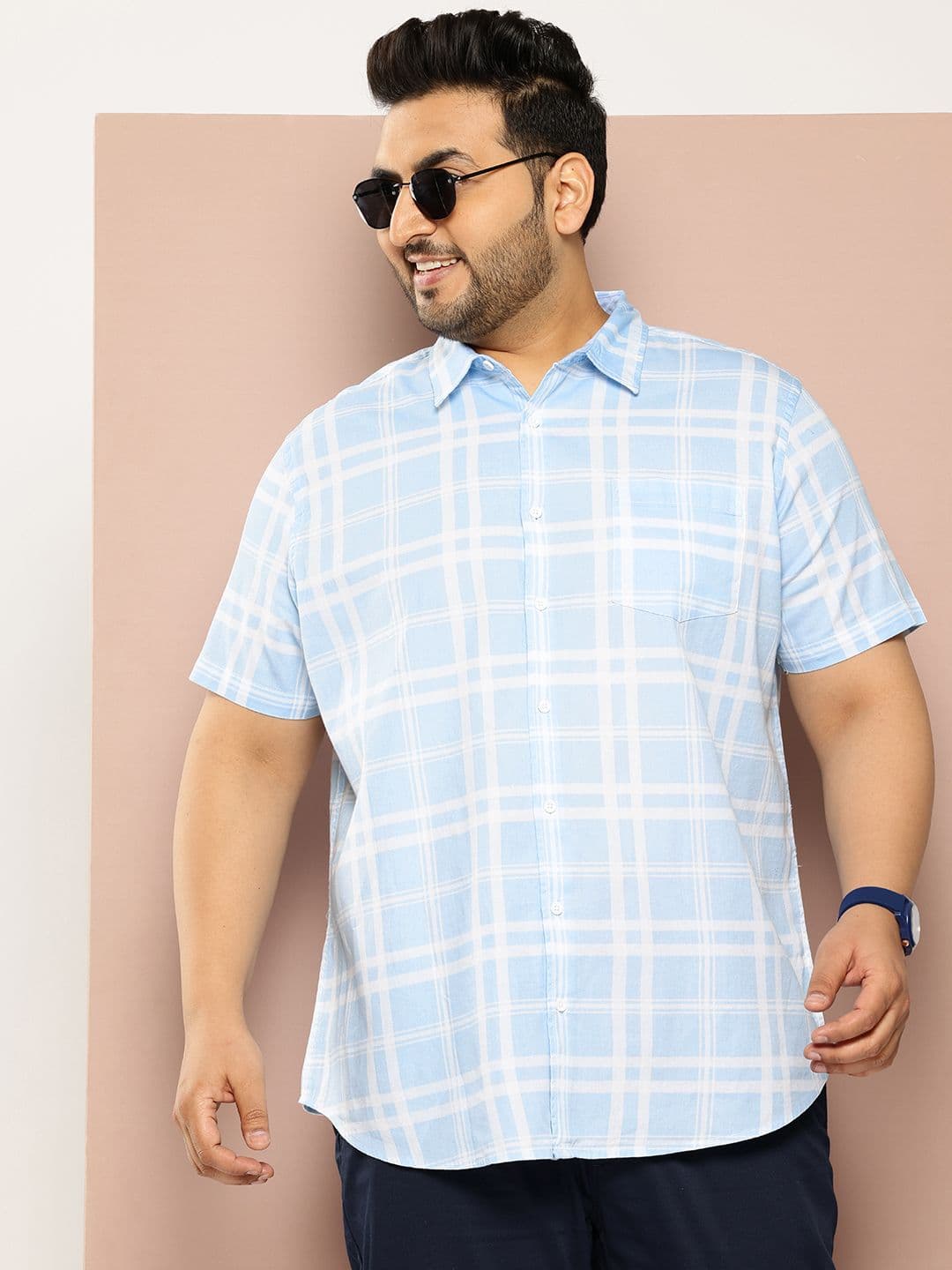Sztori Men Plus Size Checked Casual Shirt - view 1