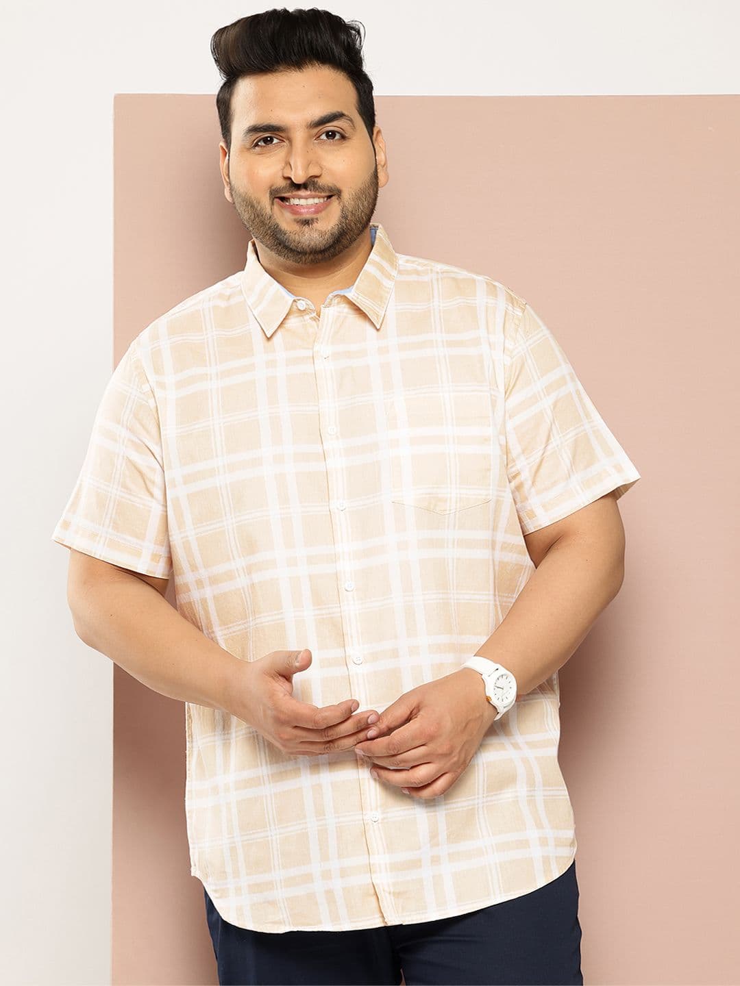Sztori Men Plus Size Checked Casual Shirt - view 1