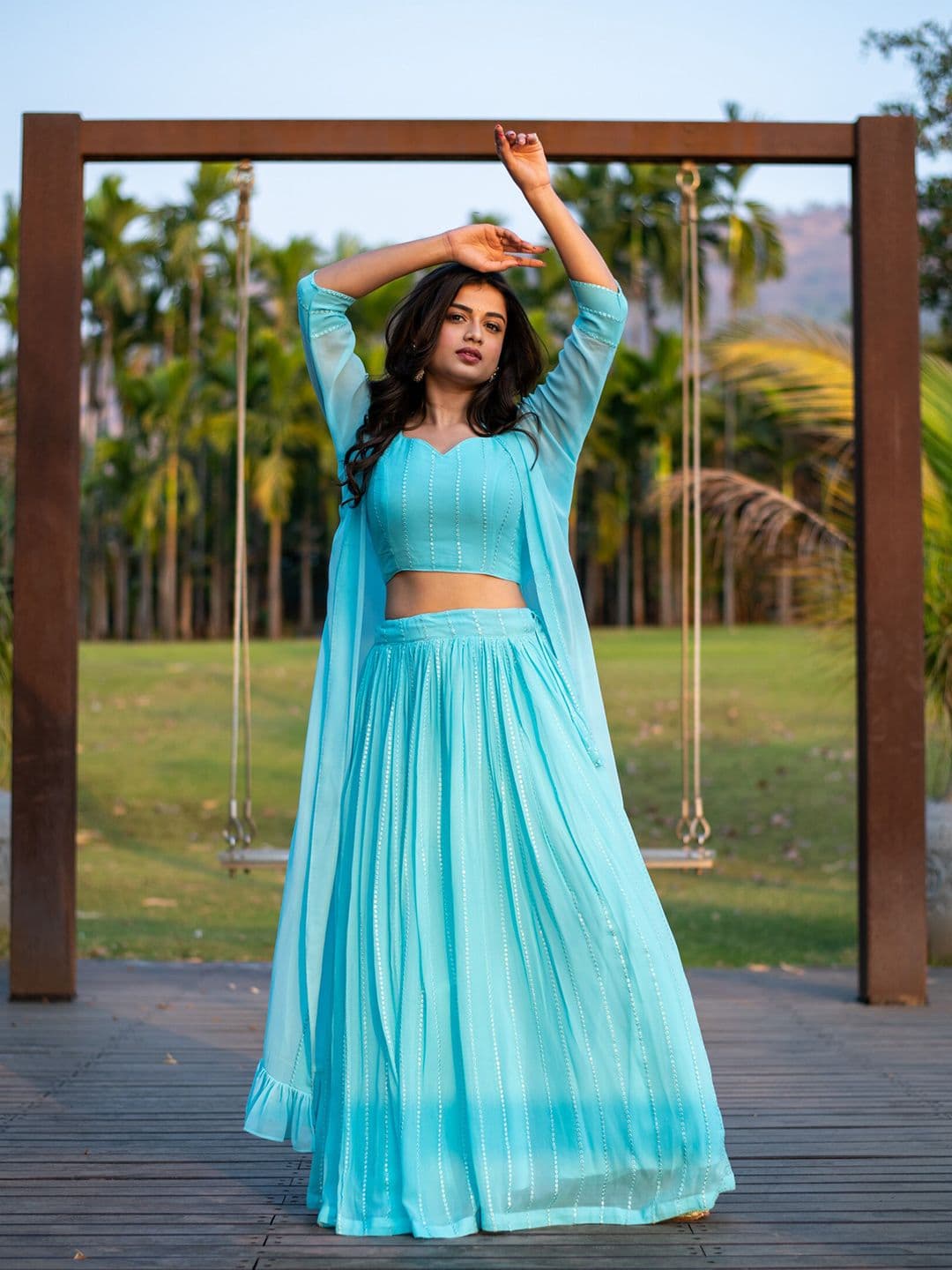 Label Shaurya Sanadhya Embroidered Ready to Wear Lehenga With Blouse & Jacket - view 1