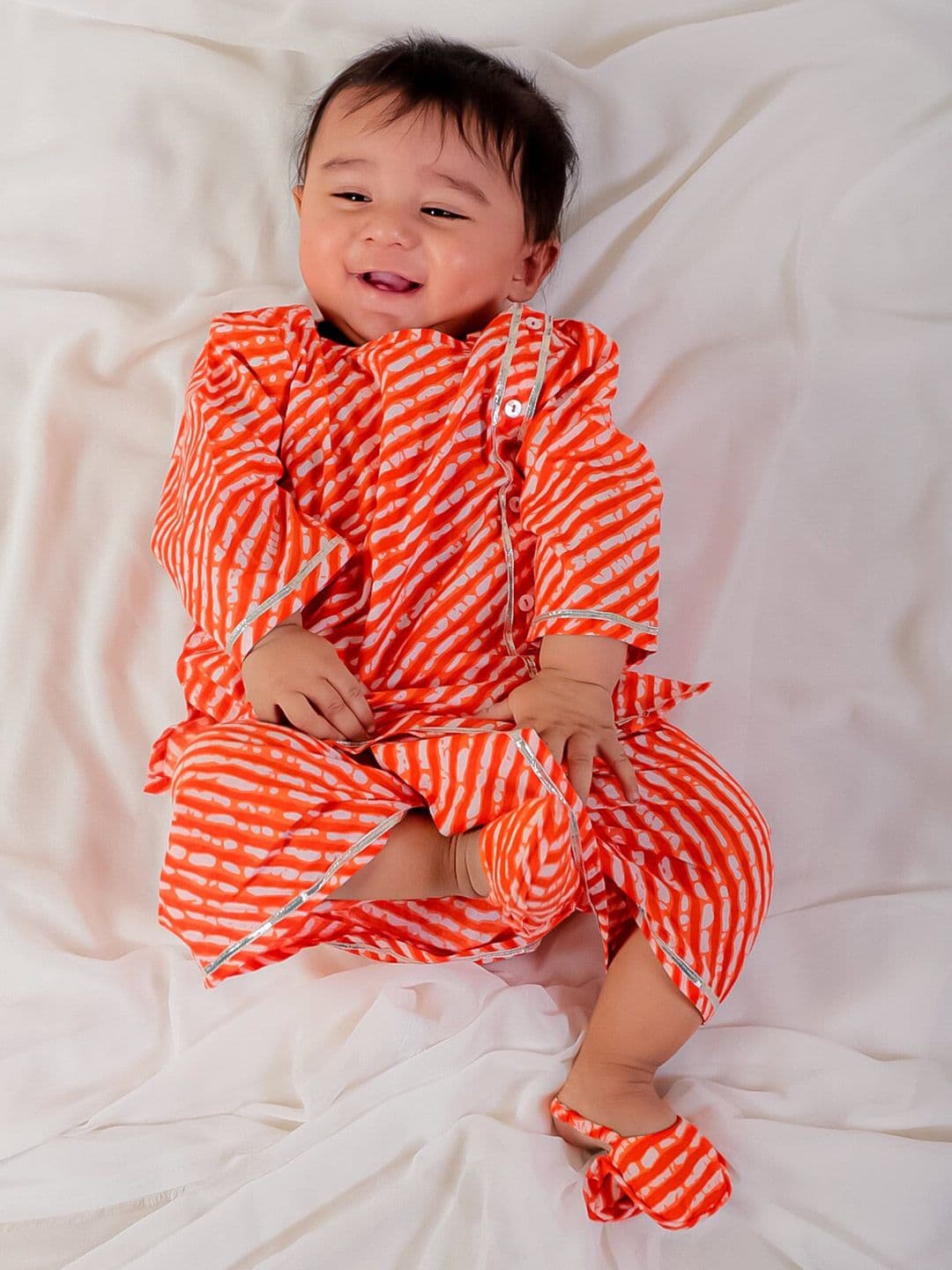 BownBee Infants Printed Pure Cotton Kurta With Dhoti Pants - view 1