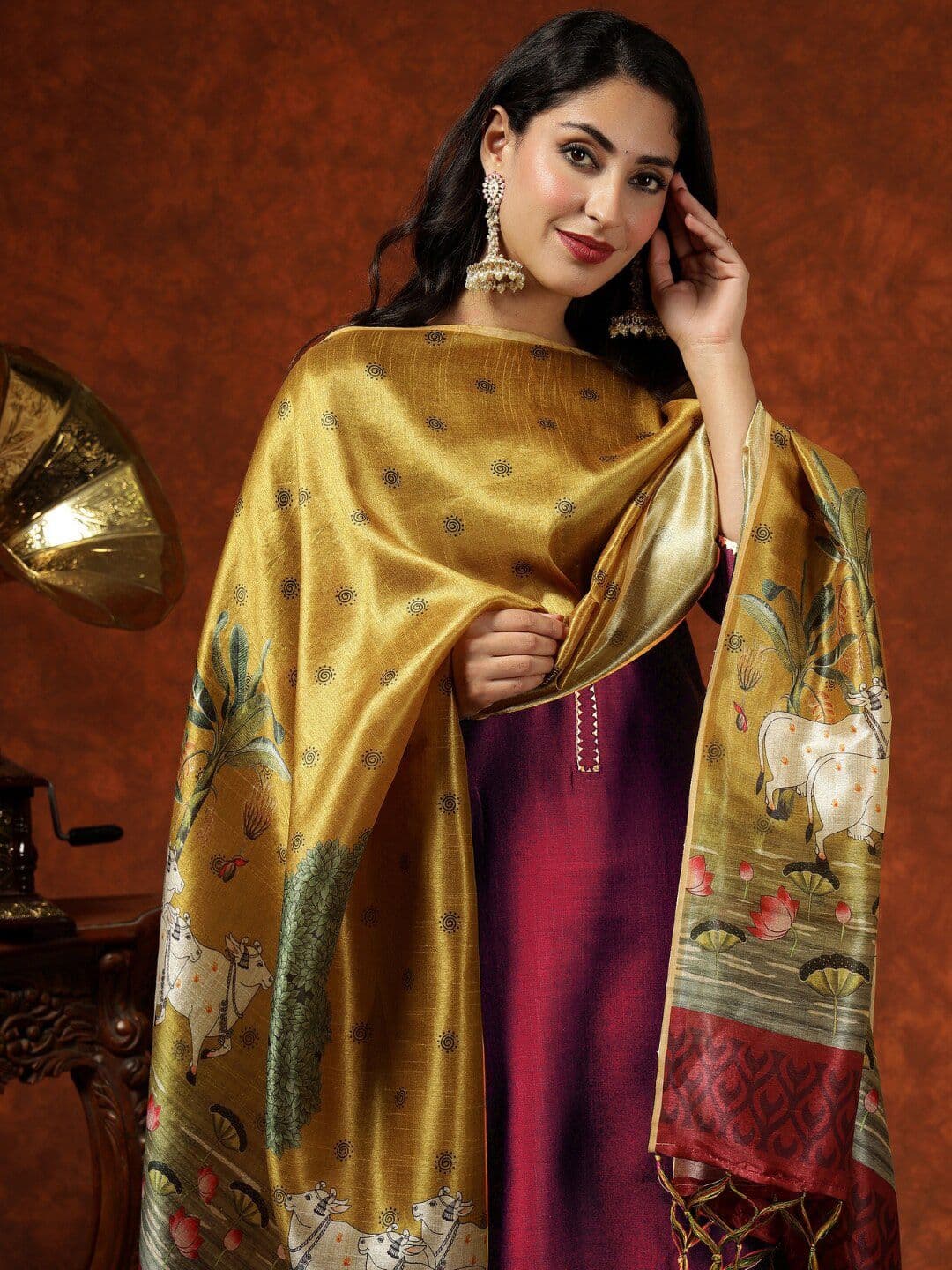 Kalini Women Straight Kurta Pant Set With Digital Print Dupatta - view 1