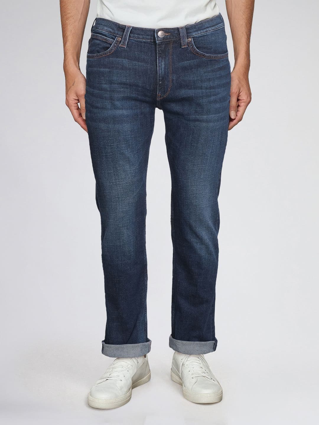 Lee Men Clean Look Dark Shade No Fade Low-Rise Skinny Fit Cotton Stretchable Jeans - view 1