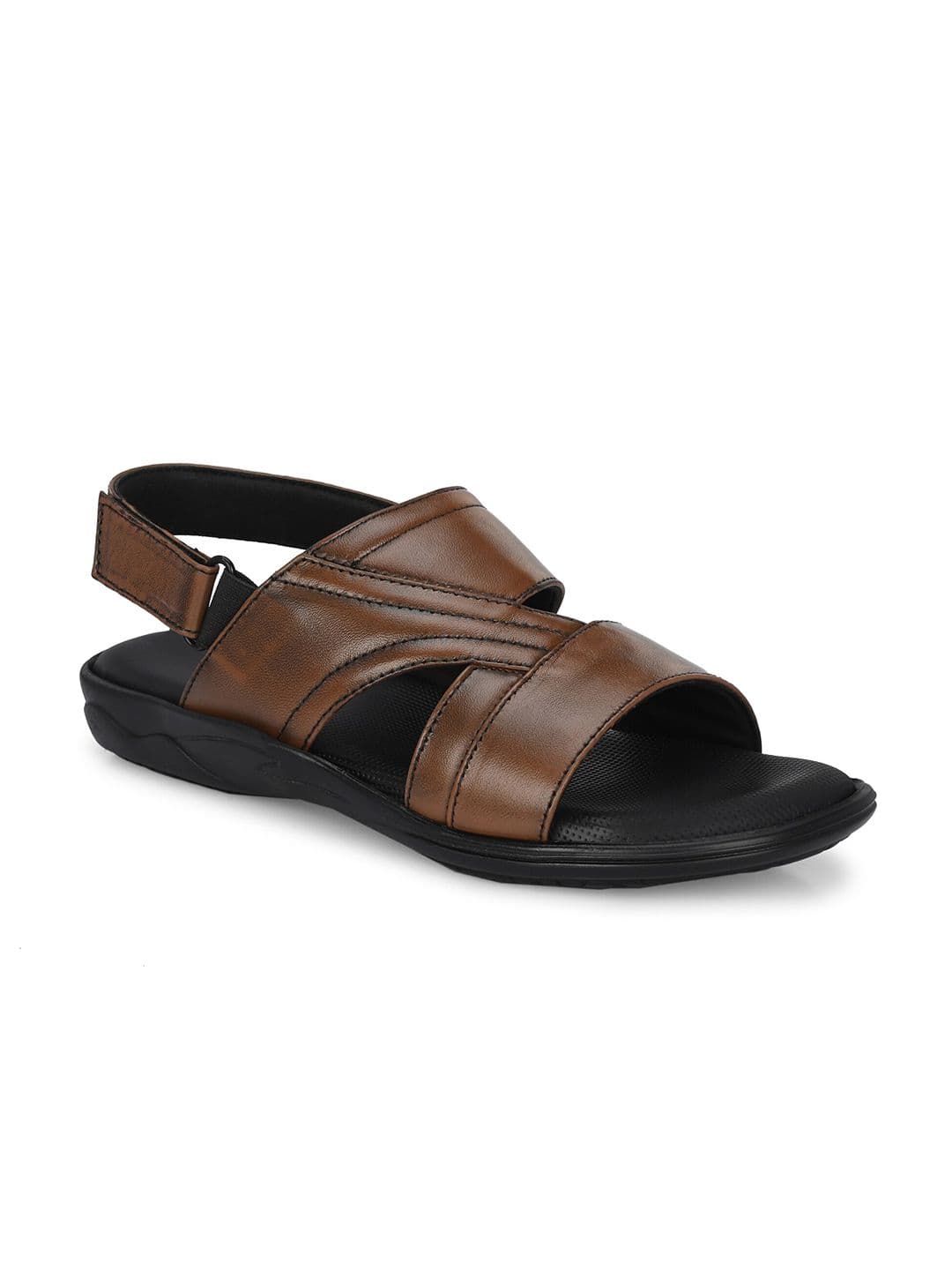 Azzaro Black Men Leather Comfort Sandals - view 1