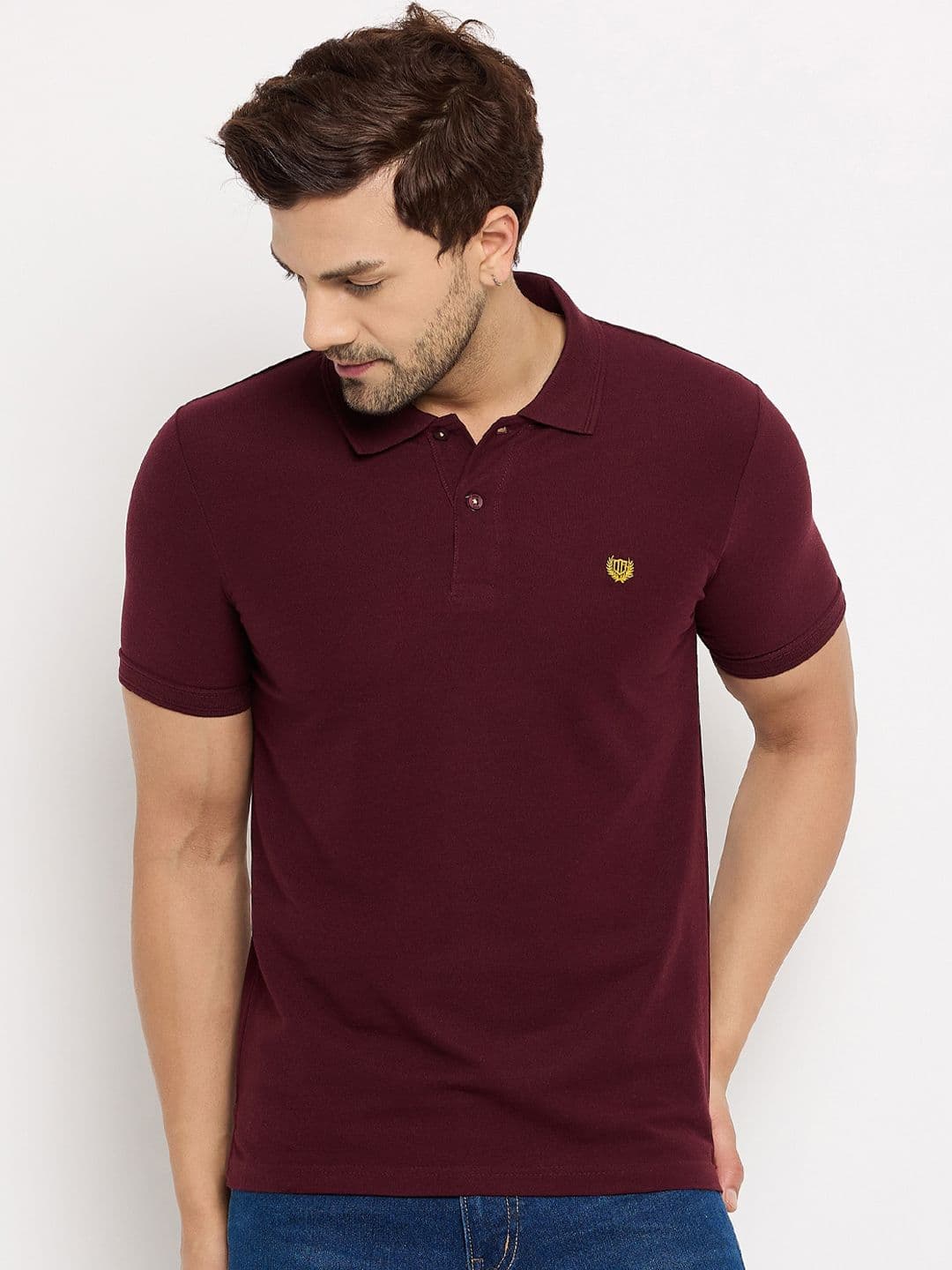 Duke Men Solid Polo Collar Slim Fit T-shirt - view 1