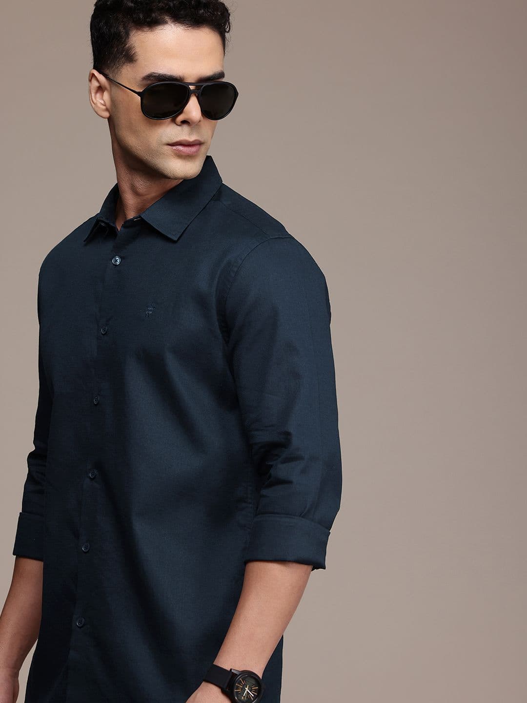French Connection Men Premium Slim Fit Pure Cotton Casual Shirt - view 1