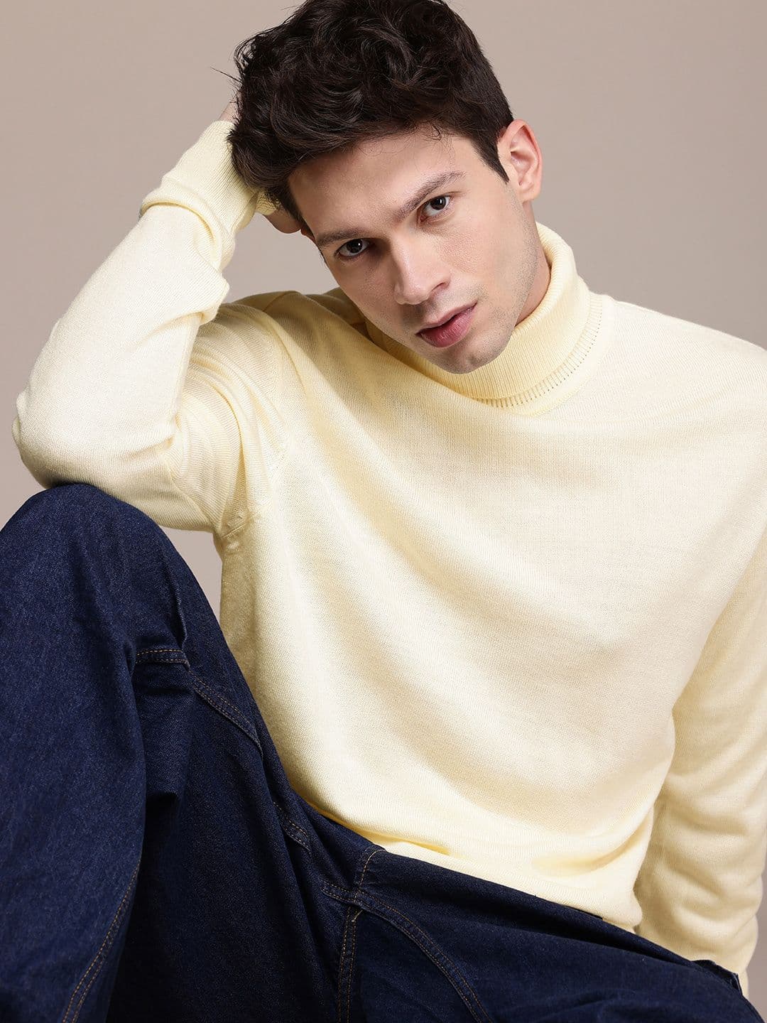 WROGN Turtle Neck Comfort Fit Pullover