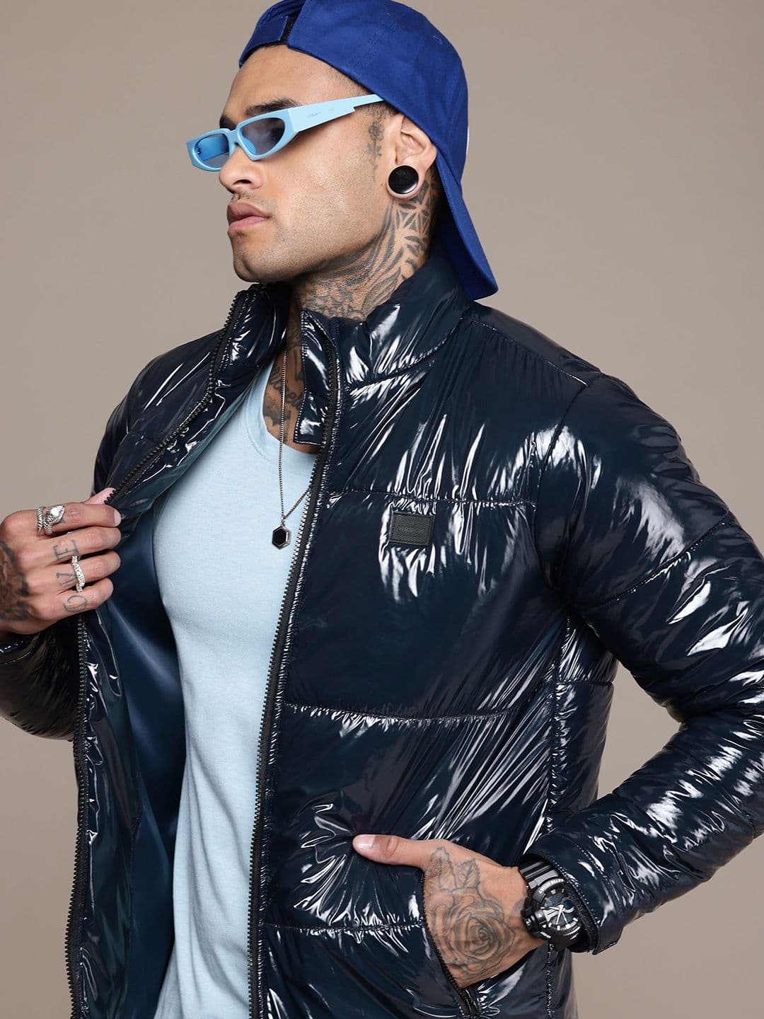 WROGN Mock Collar Padded Jacket - view 1