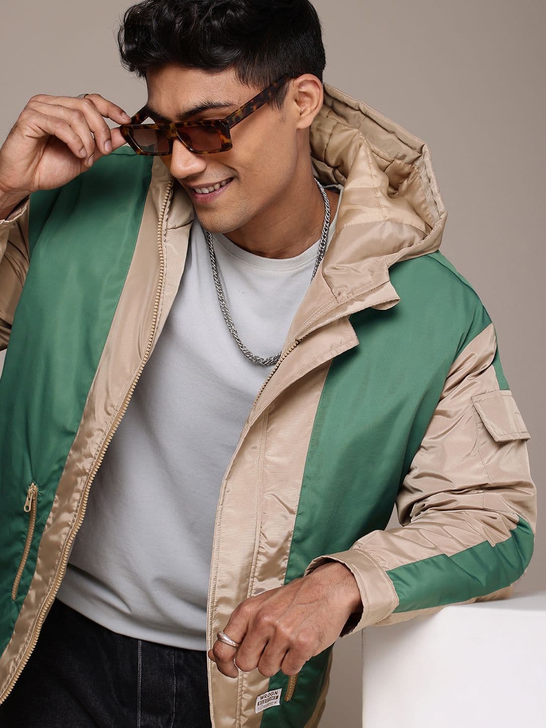 WROGN Colourblocked Padded Jacket - view 1