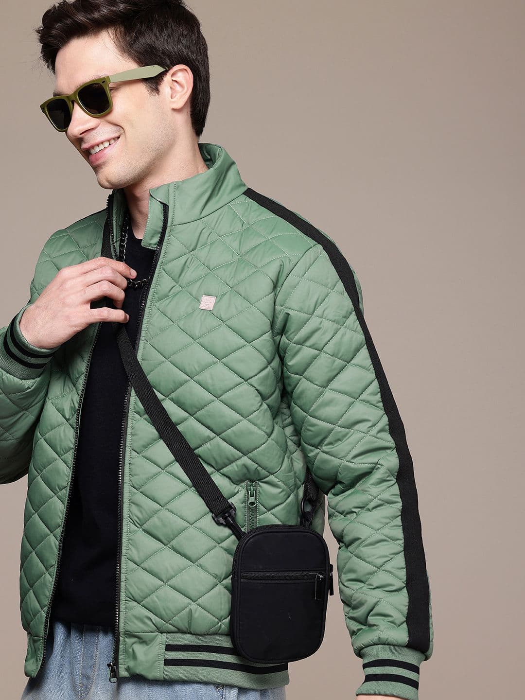 WROGN Mock Collar Quilted Bomber Jacket - view 1