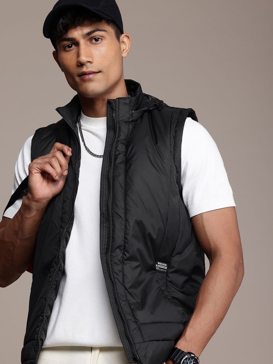 WROGN Mock Collar Padded Jacket - view 1
