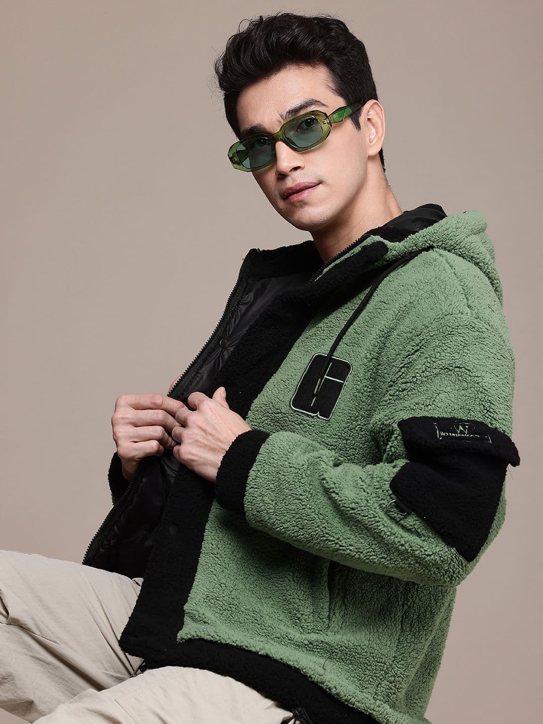 WROGN Hooded Fuzzy Tailored Jacket - view 1