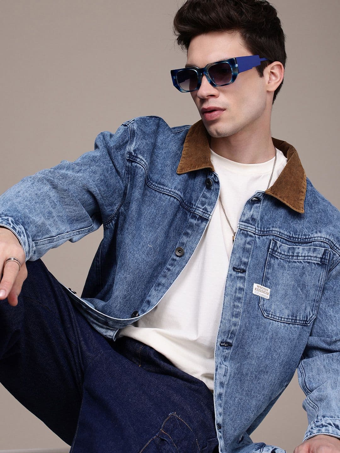 WROGN Spread Collar Pure Cotton Tailored Jacket - view 1
