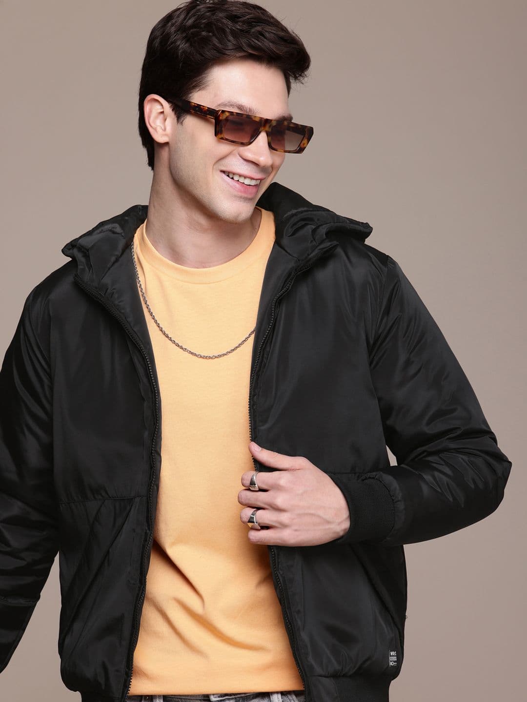 WROGN Hooded Padded Bomber Jacket - view 1