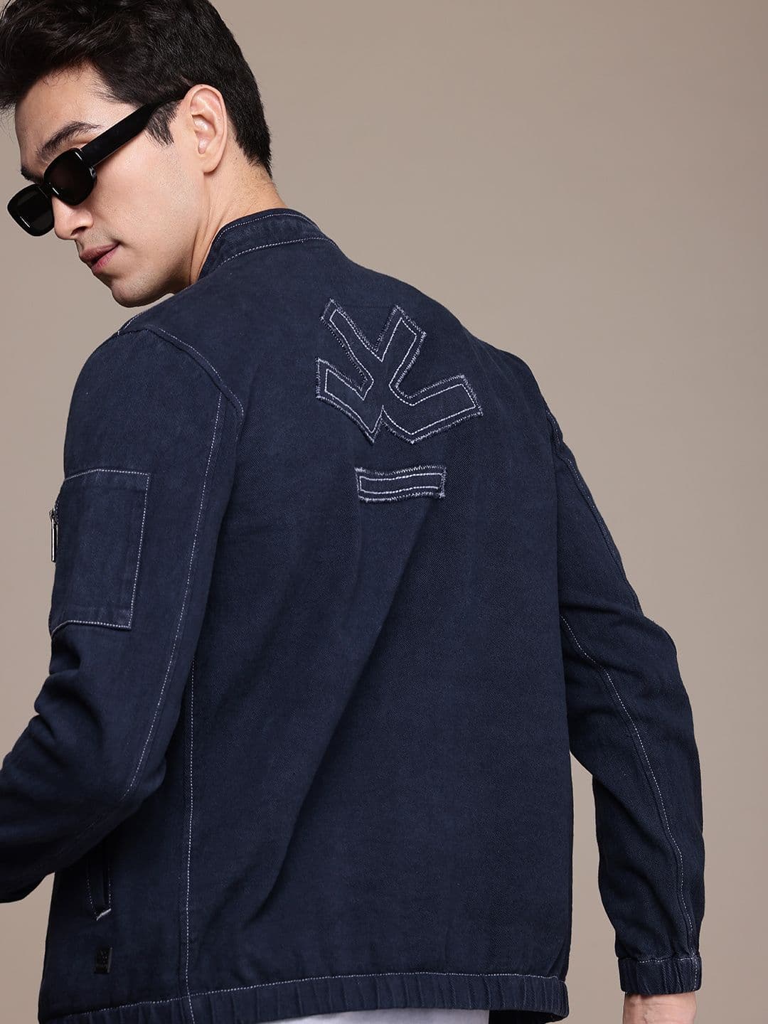 WROGN Cotton Brand Logo Applique Denim Jacket - view 1