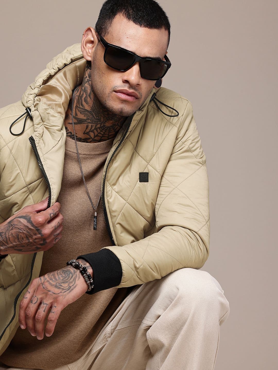WROGN Hooded Quilted Jacket - view 1