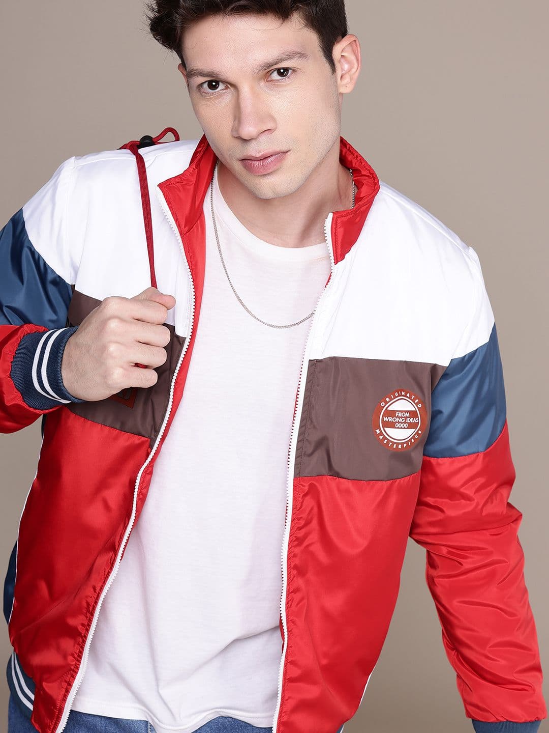 WROGN Colourblocked Bomber Jacket - view 1