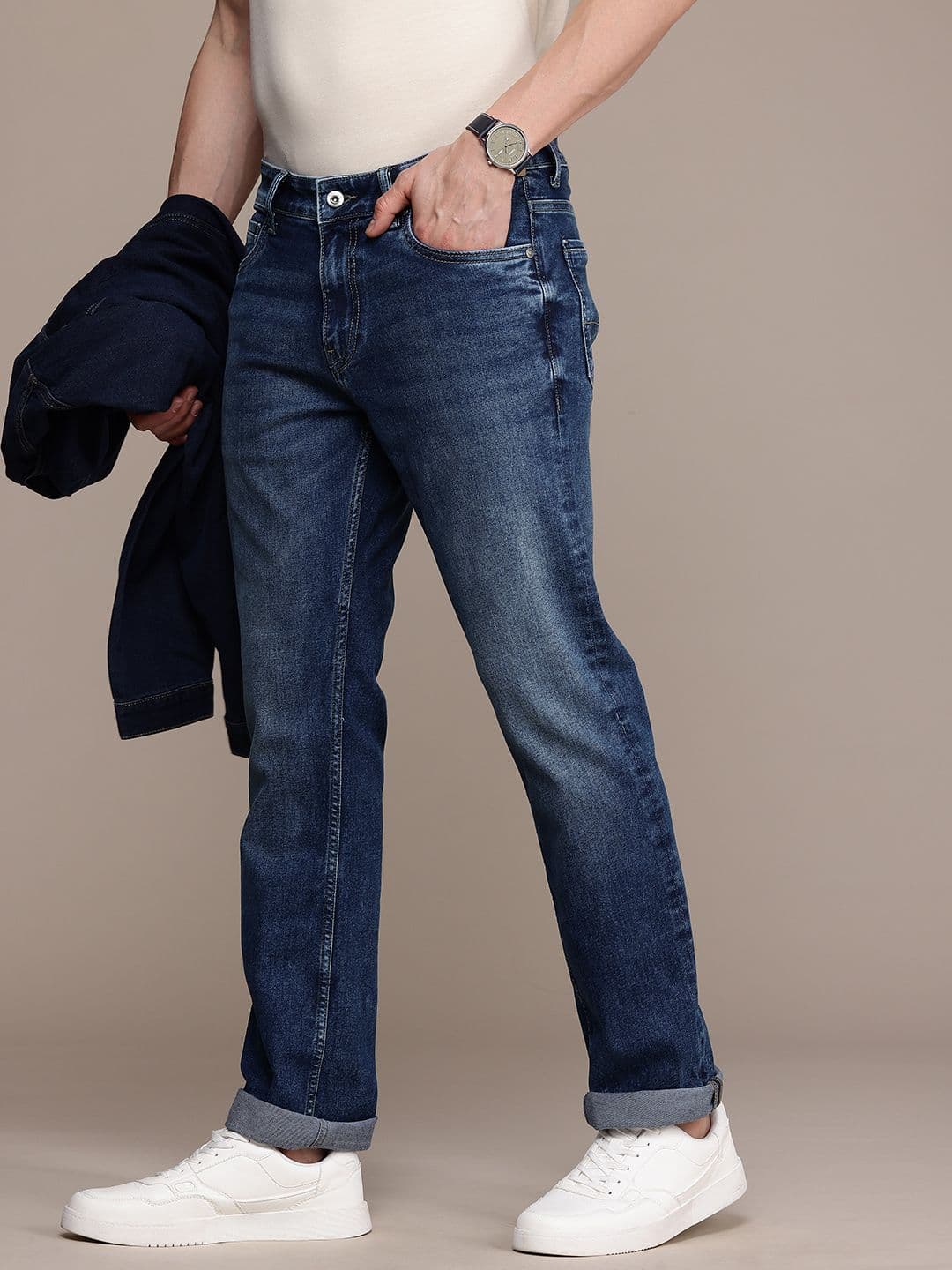 Nautica Men Straight Fit Heavy Fade Stretchable Jeans - view 1