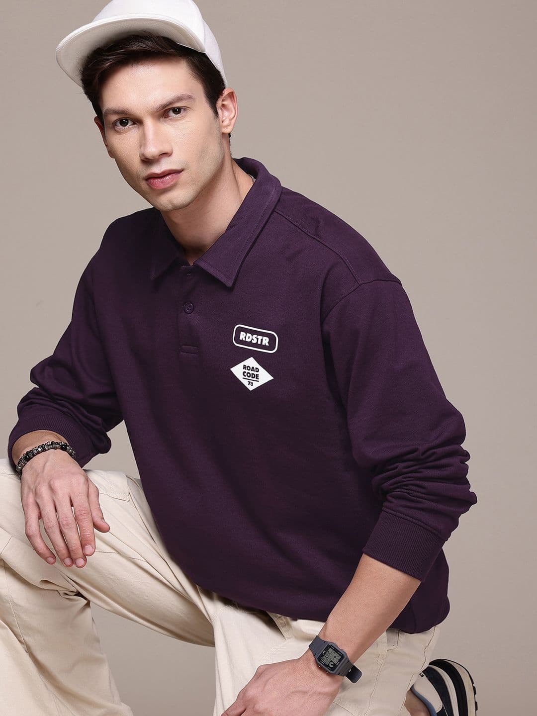 The Roadster Life Co. Shirt Collar Relaxed Fit Sweatshirt - view 1