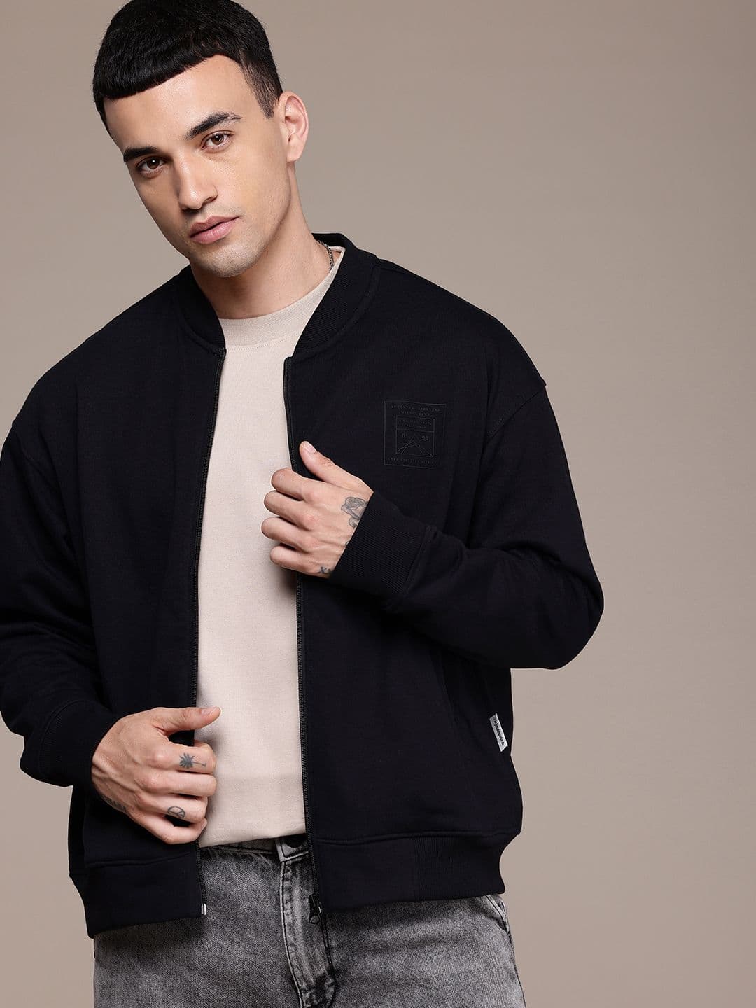 The Roadster Life Co. Mandarin Collar Relaxed Fit Sweatshirt - view 1