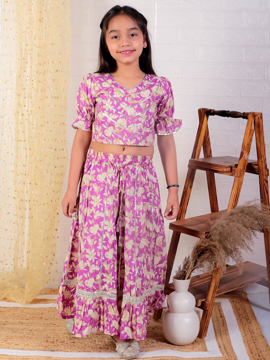 Ka-mee Girls Printed Ready to Wear Lehenga & - view 1
