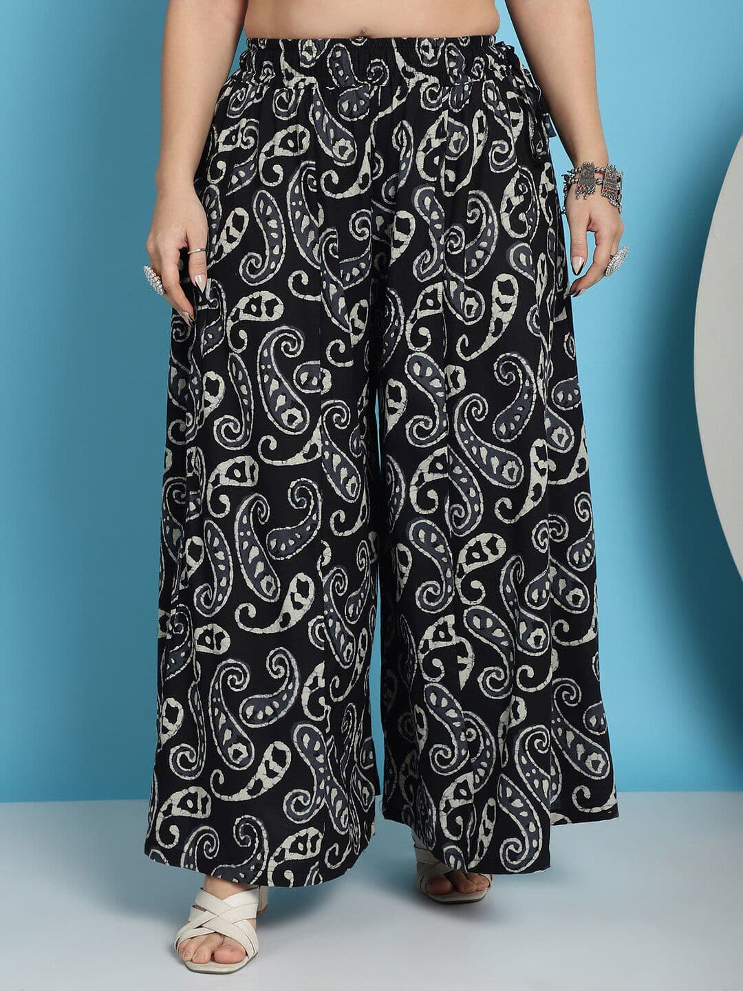 TAG 7 Women Paisley Printed Flared Palazzos - view 1