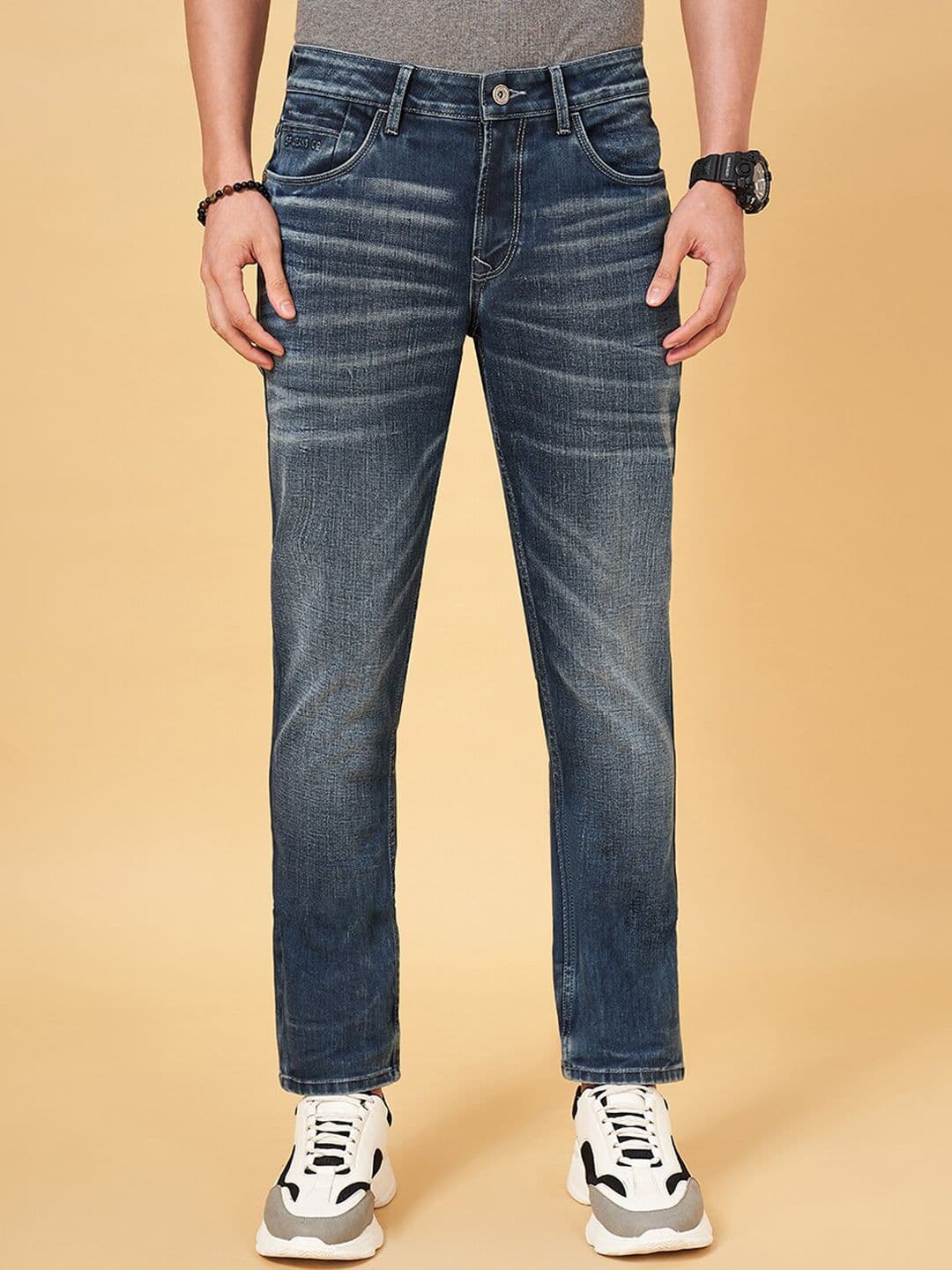 SF JEANS by Pantaloons Men Slim Fit Light Fade Jeans - view 1