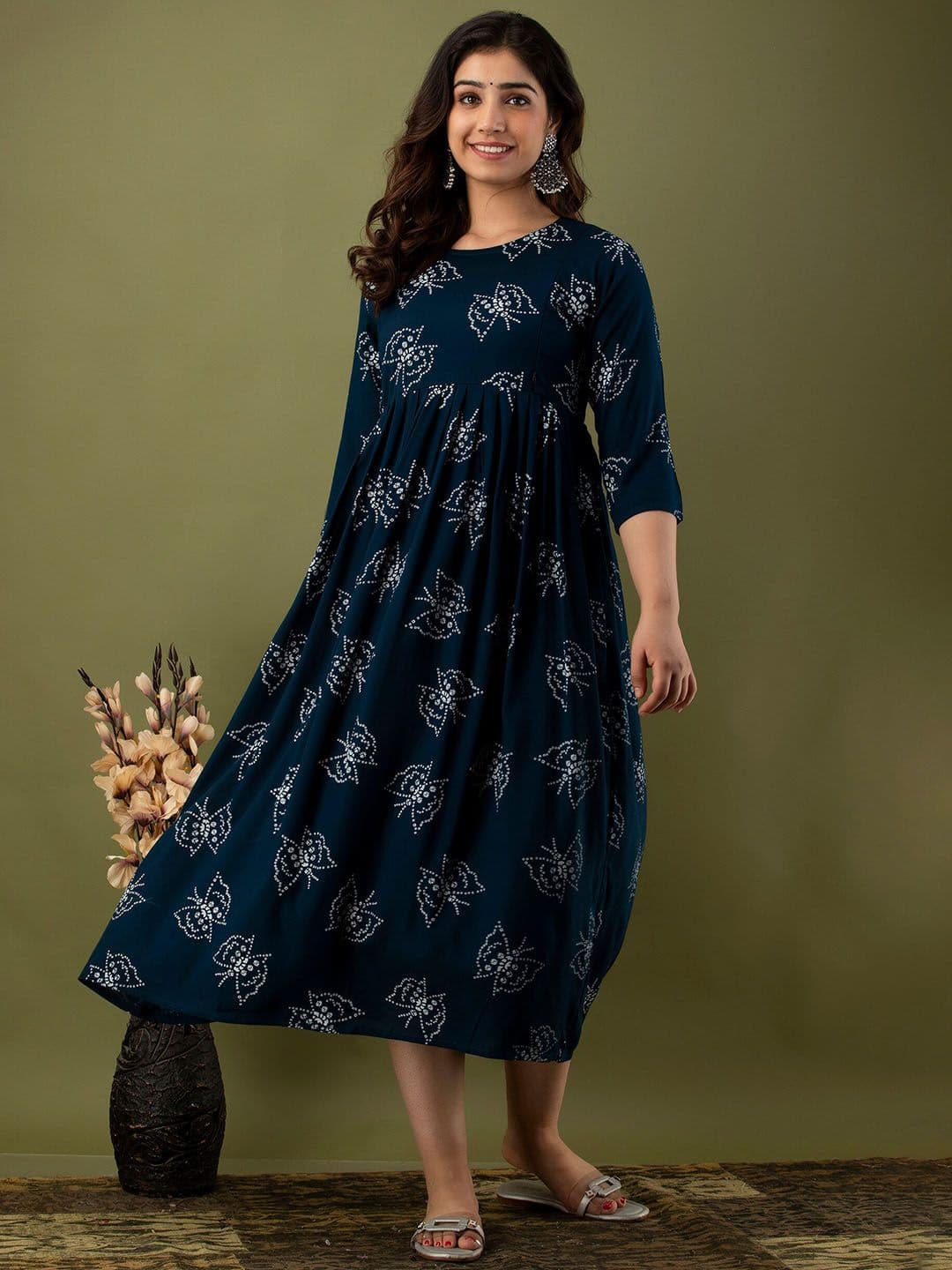 Mialo fashion Maternity Printed Ethnic Dress - view 1