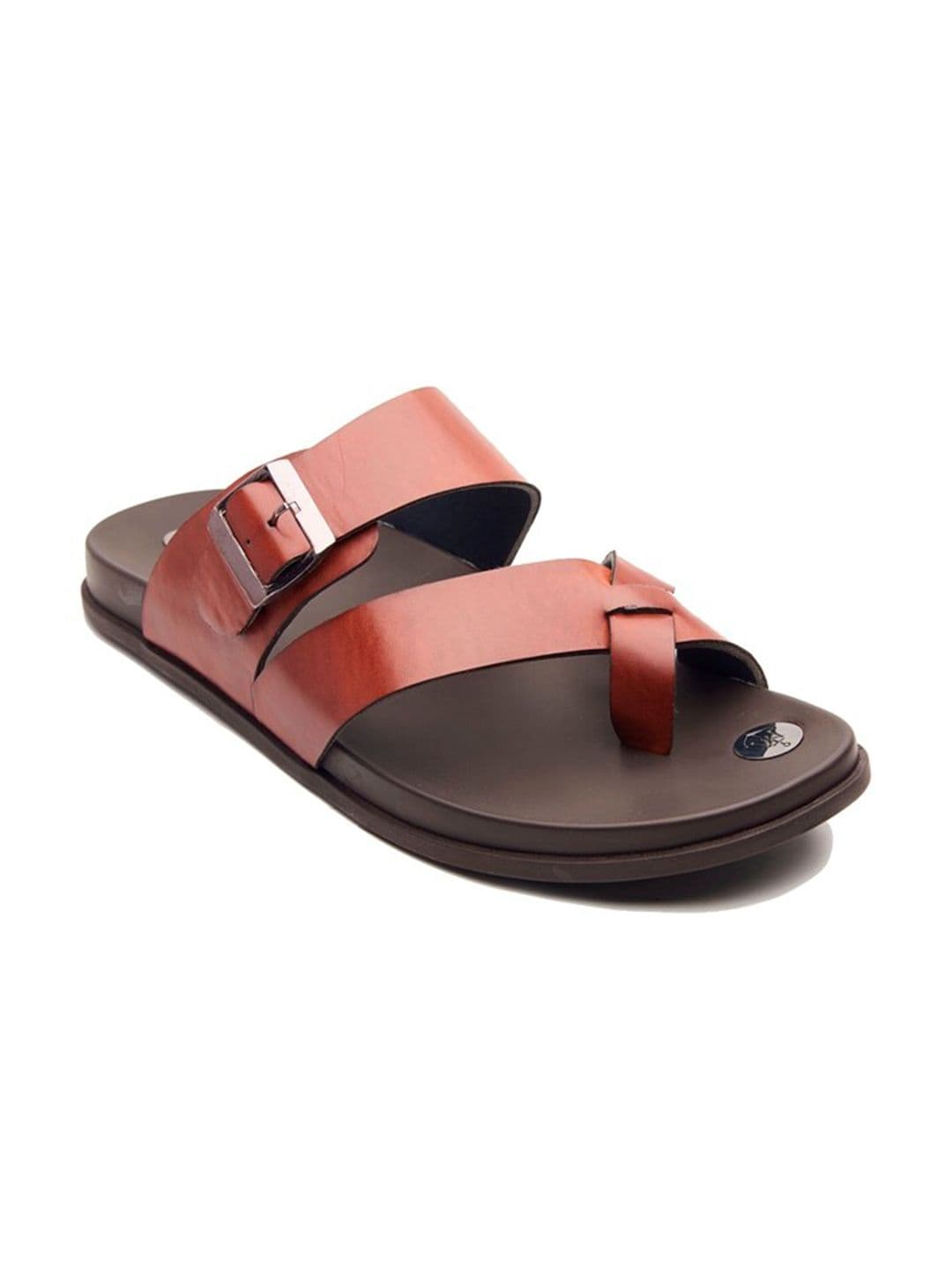 MICHAEL ANGELO Tan Striped Thong Flip-Flops - view 1
