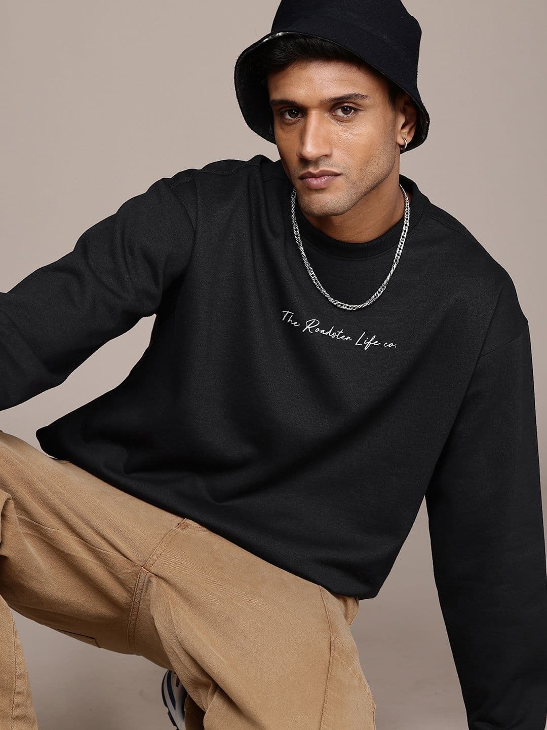 The Roadster Life Co. Drop-Shoulder Sleeves Relaxed Fit Sweatshirt - view 1