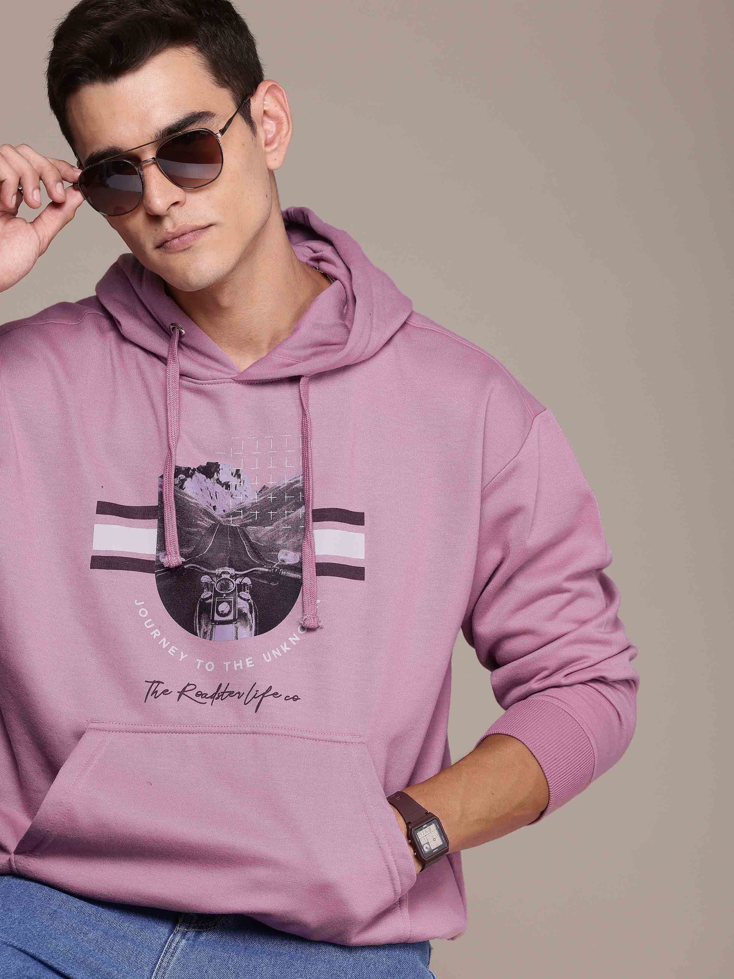 The Roadster Life Co. Printed Hooded Oversized Sweatshirt - view 1