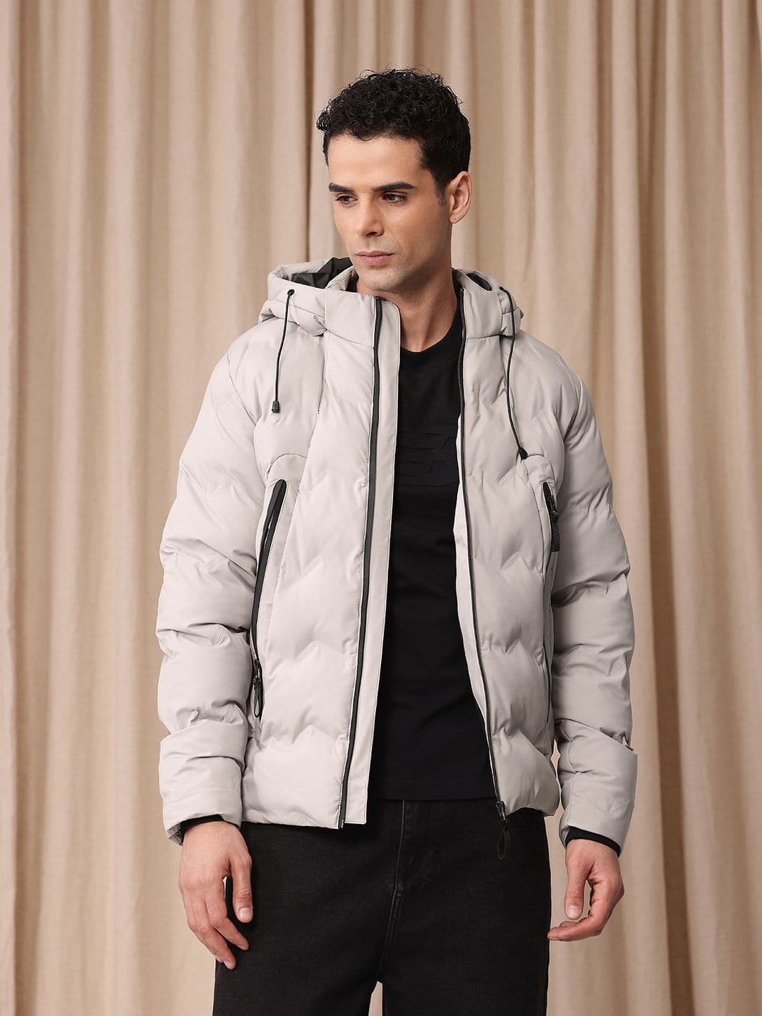 Mr Bowerbird Mock Collar With Detachable Hood Puffer Jacket - view 1