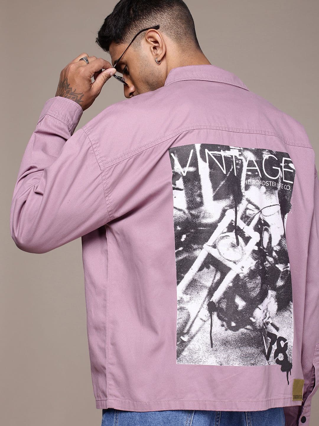 The Roadster Life Co. Graphic Printed Pure Cotton Tailored Jacket - view 1