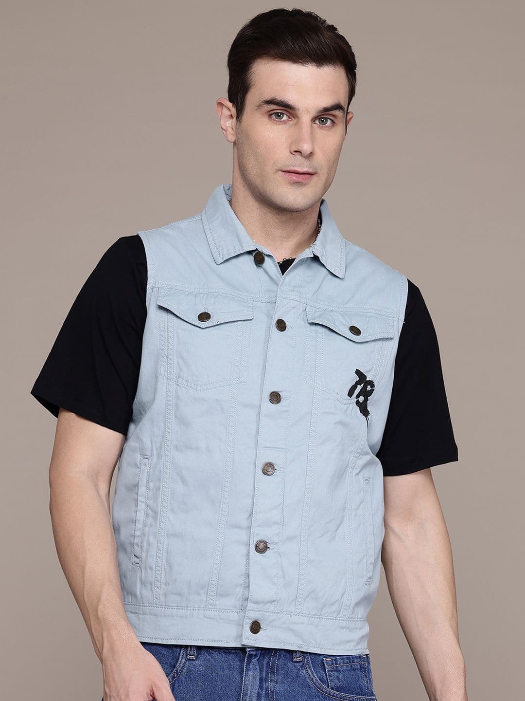 The Roadster Lifestyle Co. Pure Cotton Sleeveless Tailored Jacket - view 1