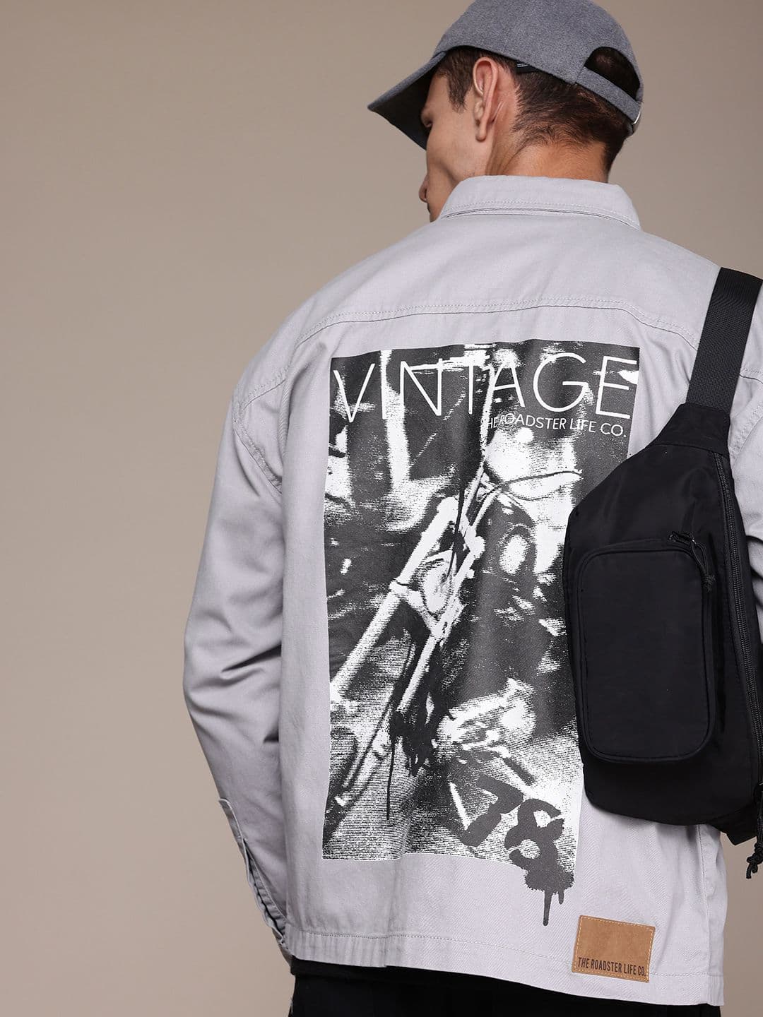 The Roadster Life Co. Graphic Printed Pure Cotton Denim Jacket - view 1