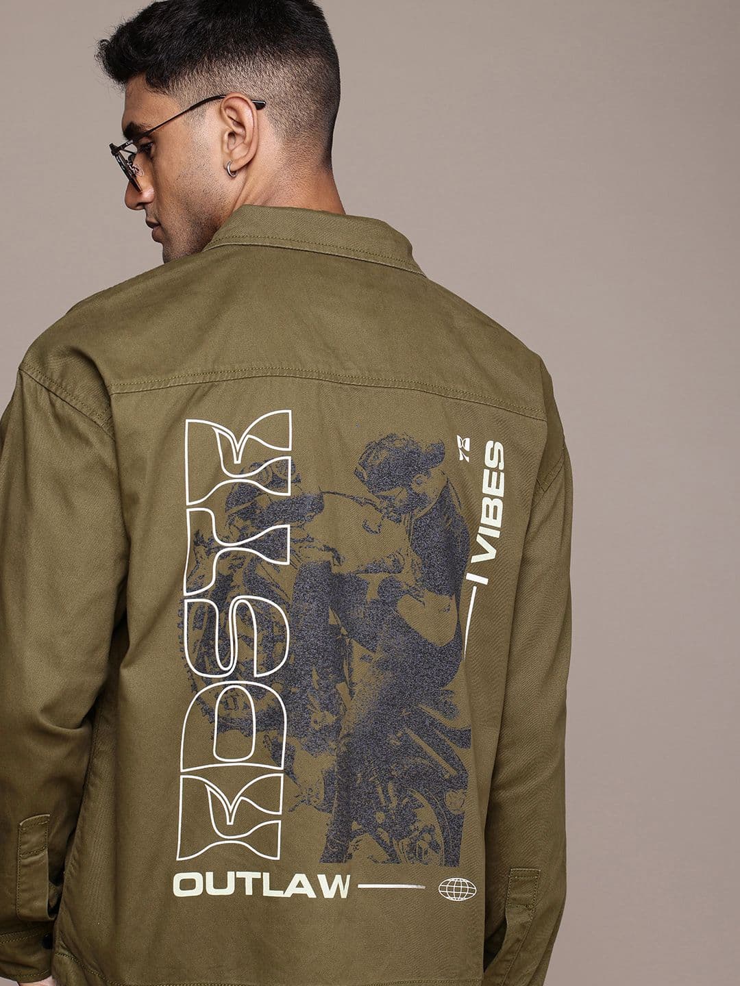 The Roadster Life Co. Graphic Printed Pure Cotton Tailored Jacket - view 1