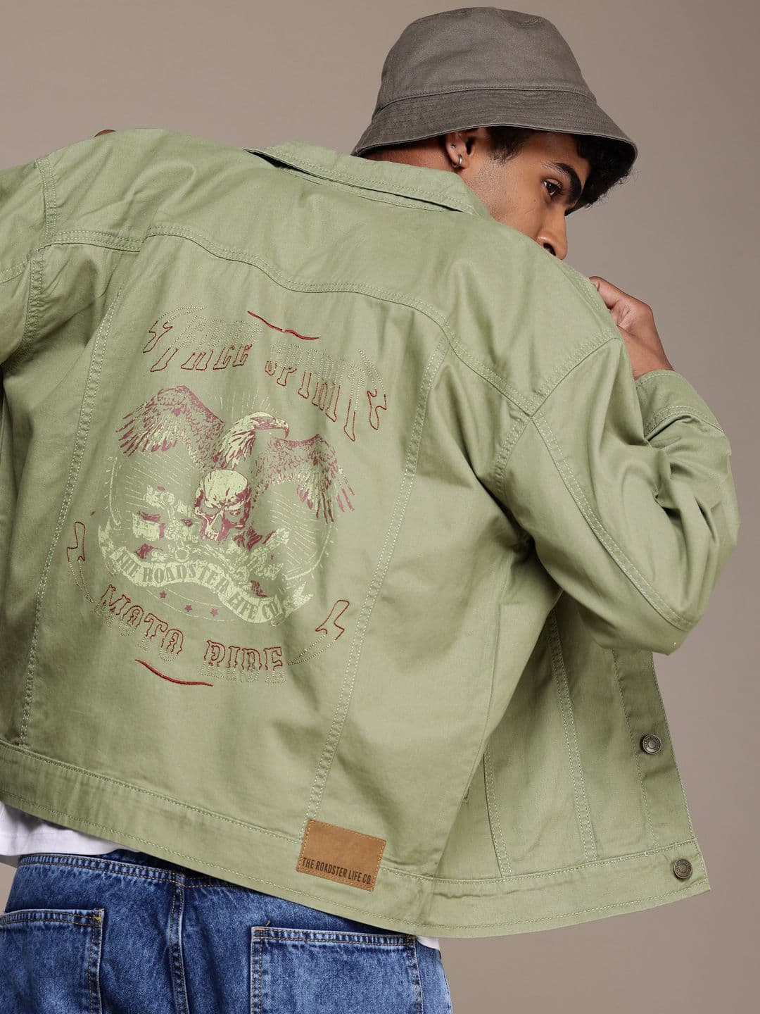 The Roadster Life Co. Graphic Printed Pure Cotton Tailored Jacket - view 1