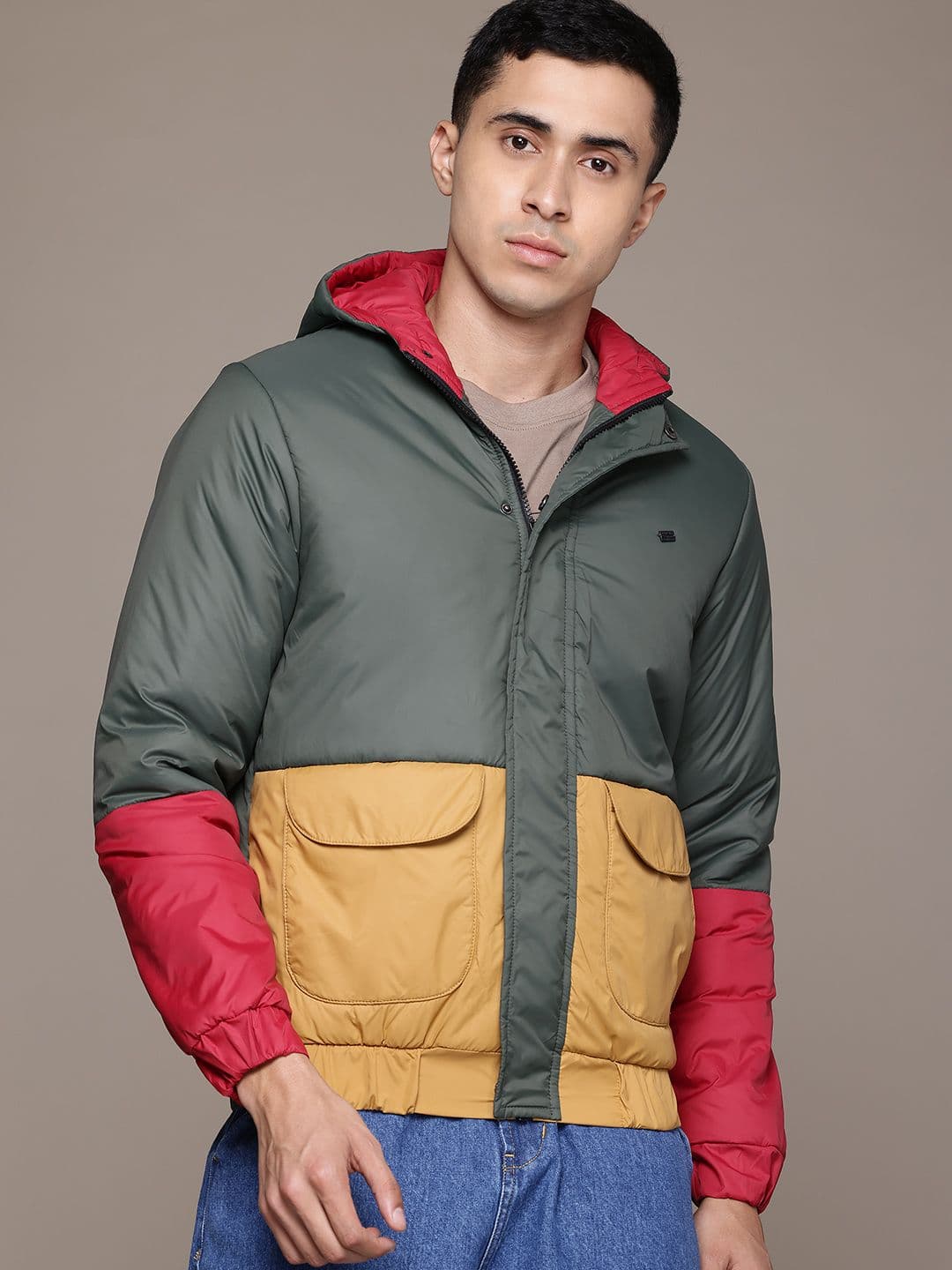 The Roadster Lifestyle Co. Men Colourblocked Padded Jacket - view 1