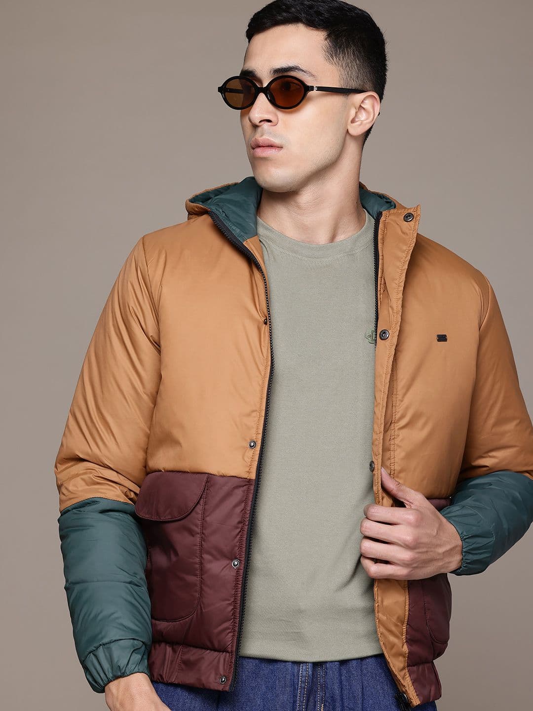 The Roadster Lifestyle Co. Men Colourblocked Padded Jacket - view 1