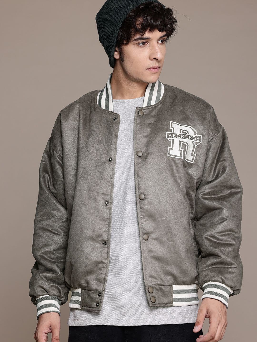 The Roadster Lifestyle Co. Bomber Jacket with Embroidered - view 1