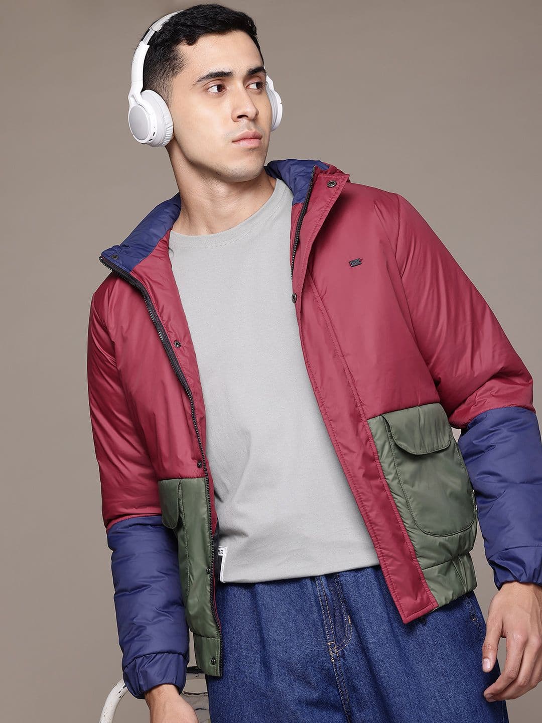 The Roadster Lifestyle Co. Men Colourblocked Padded Jacket - view 1