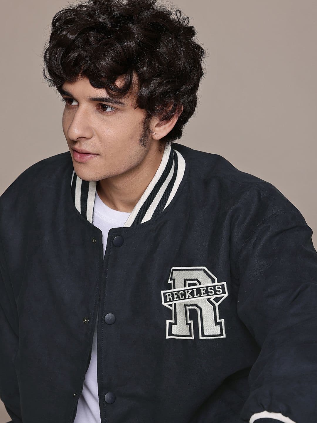 The Roadster Lifestyle Co. Bomber Jacket with Embroidered - view 1