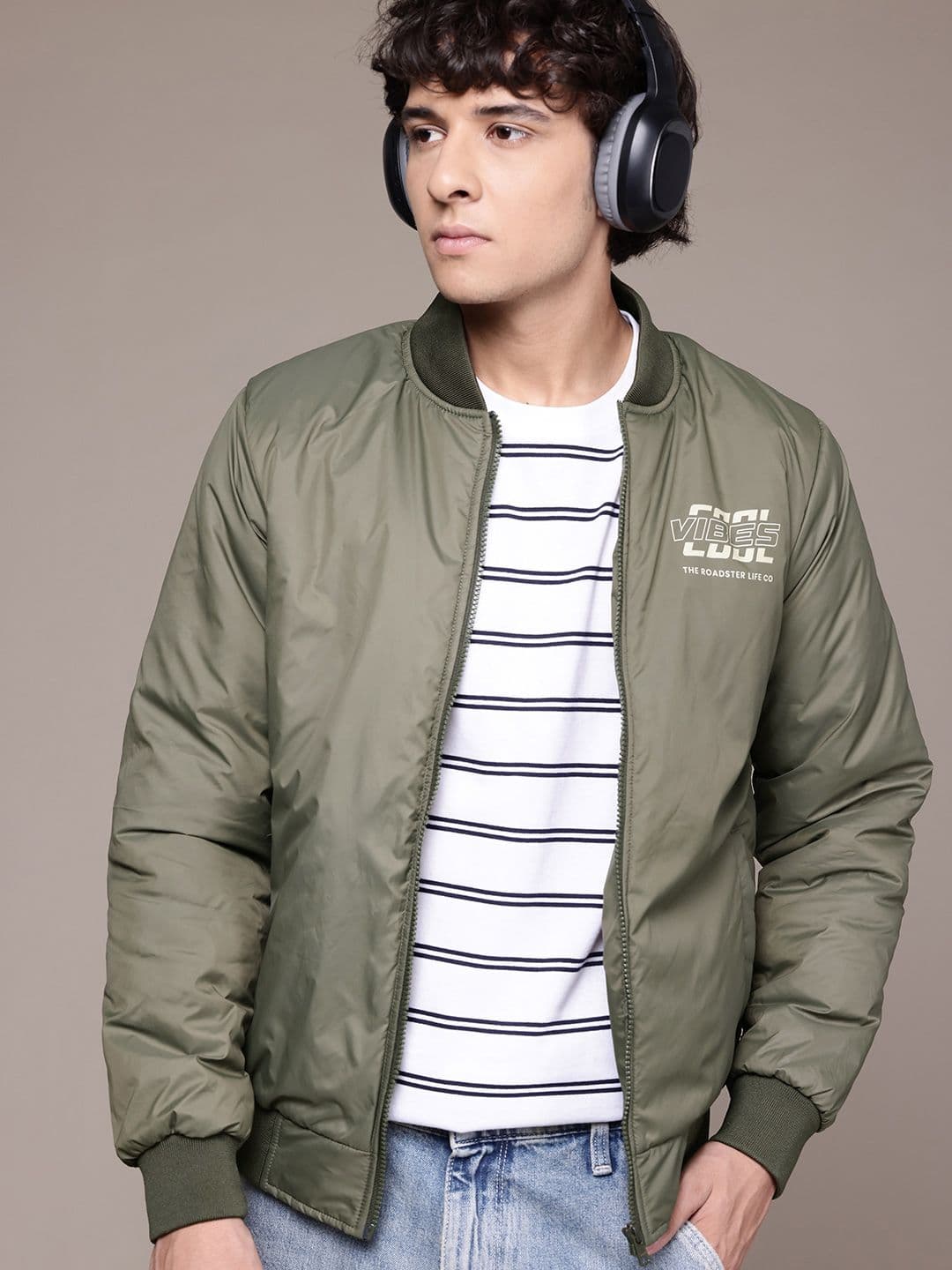 The Roadster Lifestyle Co. Padded Bomber Jacket - view 1