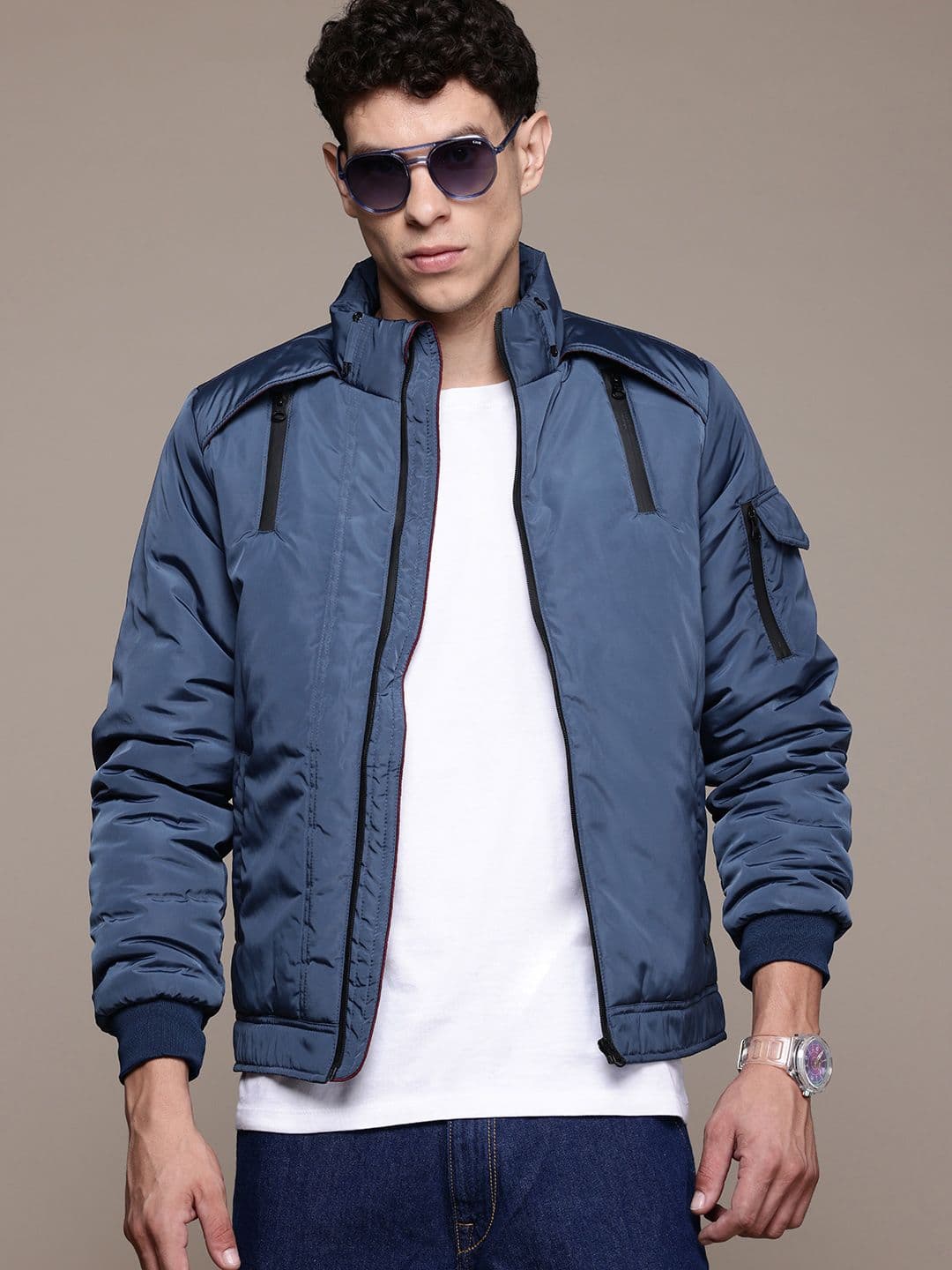 The Roadster Lifestyle Co. Zip Detailed Padded Jacket - view 1