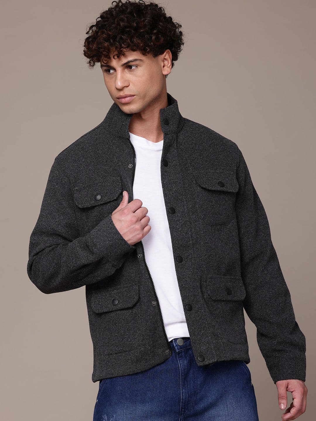 The Roadster Lifestyle Co. Stand Collar Tailored Jacket - view 1