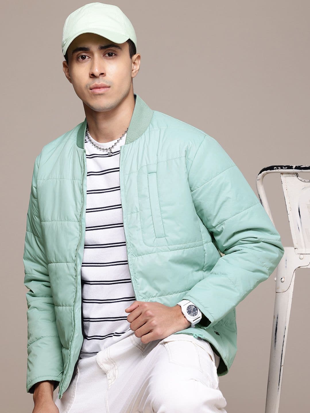 The Roadster Lifestyle Co. Stand-Collar Quilted Jacket - view 1