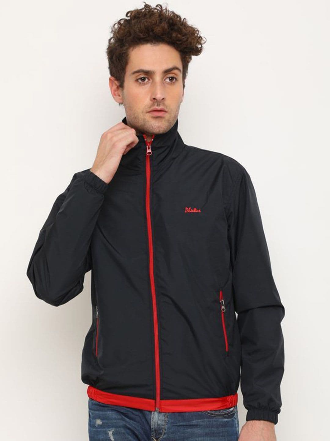 Plutus Mock Collar Lightweight Sporty Jacket - view 1