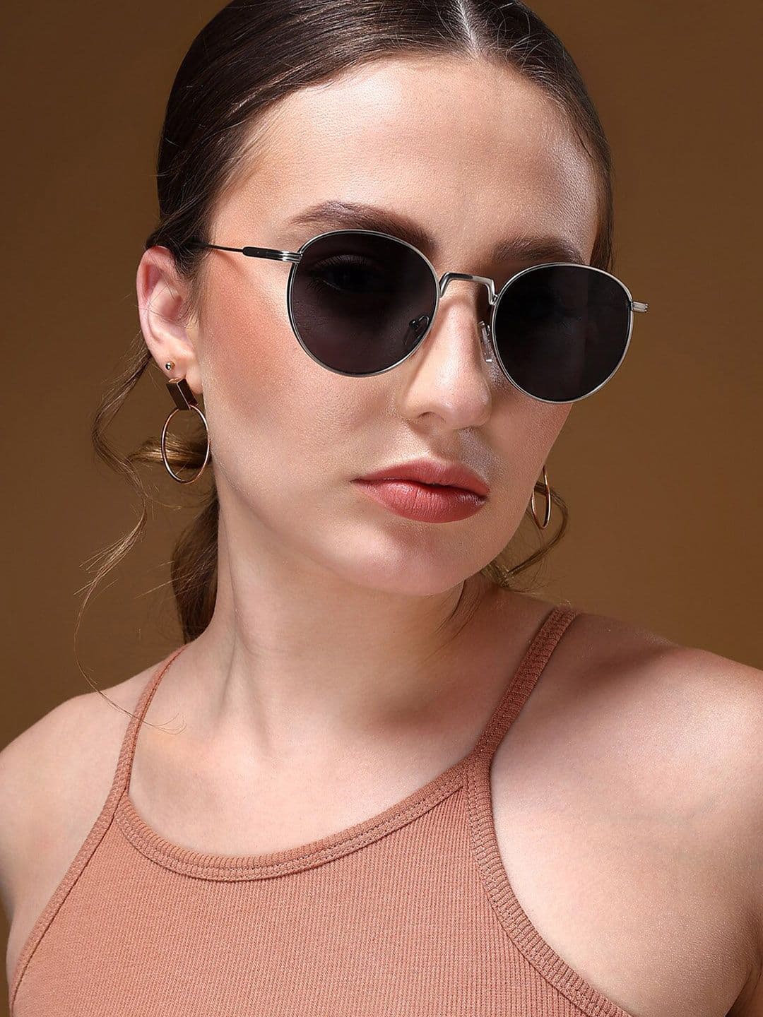 Voyage Women Round Sunglasses with UV Protected Lens-2038WMG3051 - view 1