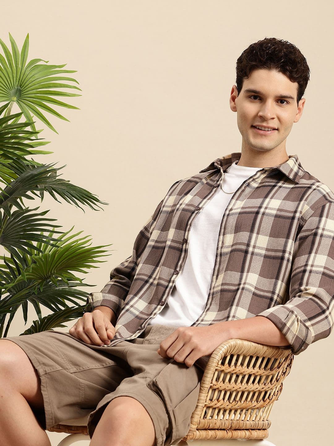 Mast & Harbour Tartan Checks Opaque Relaxed Fit Casual Shirt - view 1