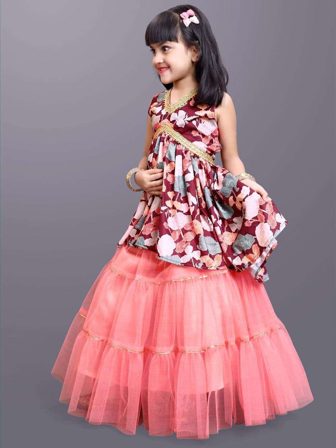 BAESD Girls Printed Ready to Wear Lehenga Choli - view 1